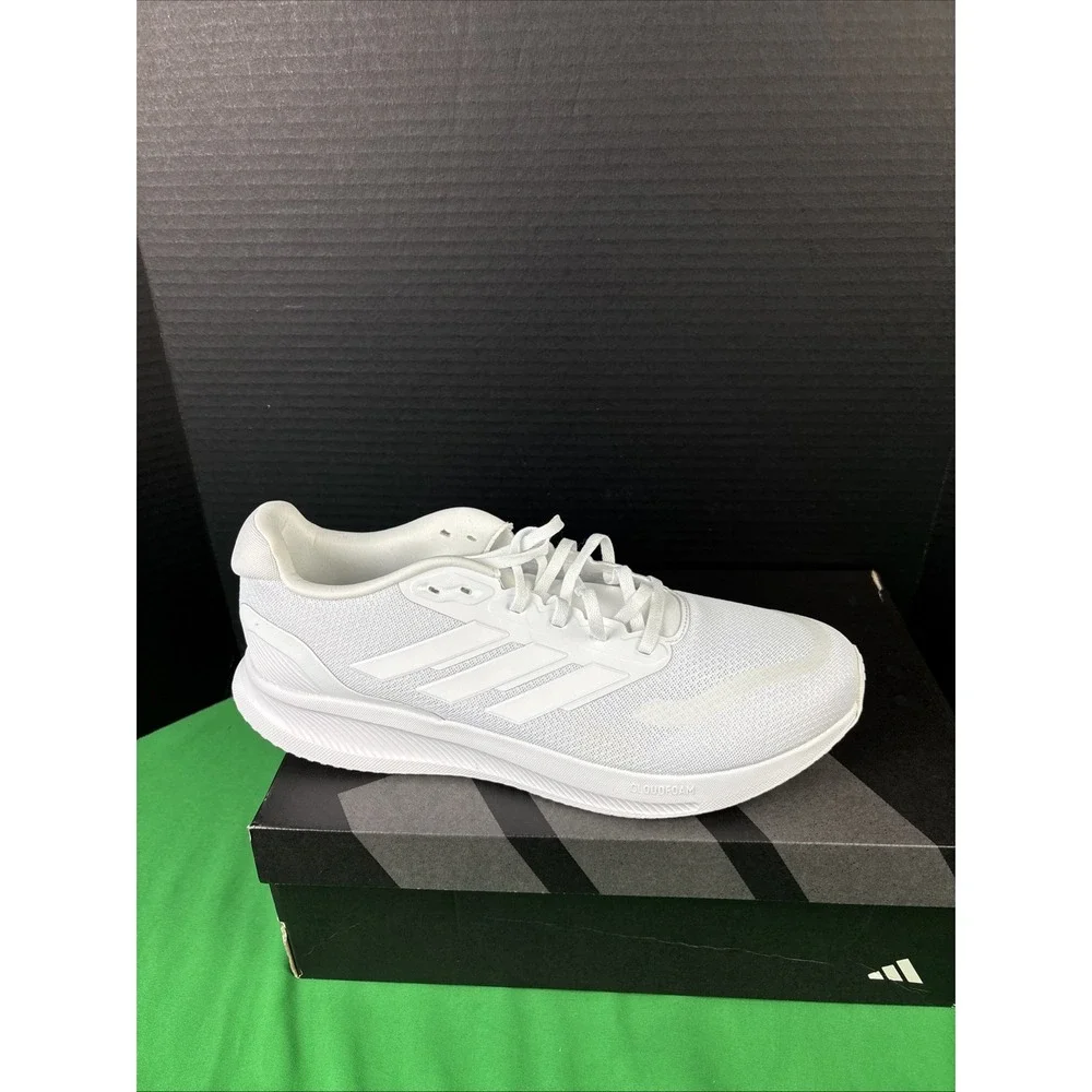 Adidas RunFalcon 5 Mens Running Shoe Sneaker Size 12 White IH7757